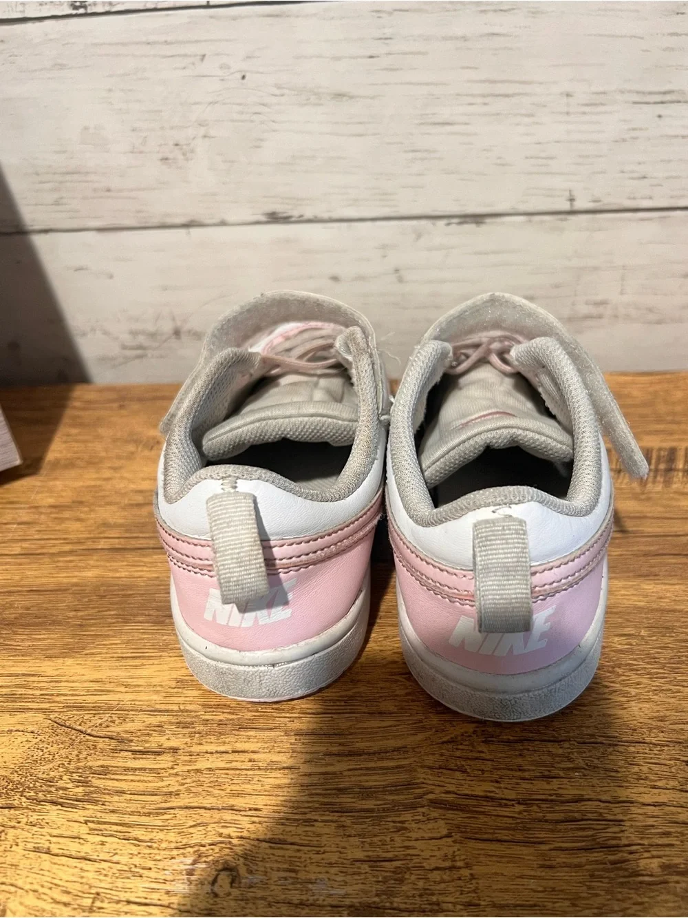 Nike Kids Grade School Borough Low Recraft Pink and White Sneakers
